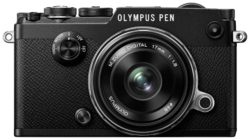 Olympus Pen-F Compact System Camera with 17mm Lens - Black.